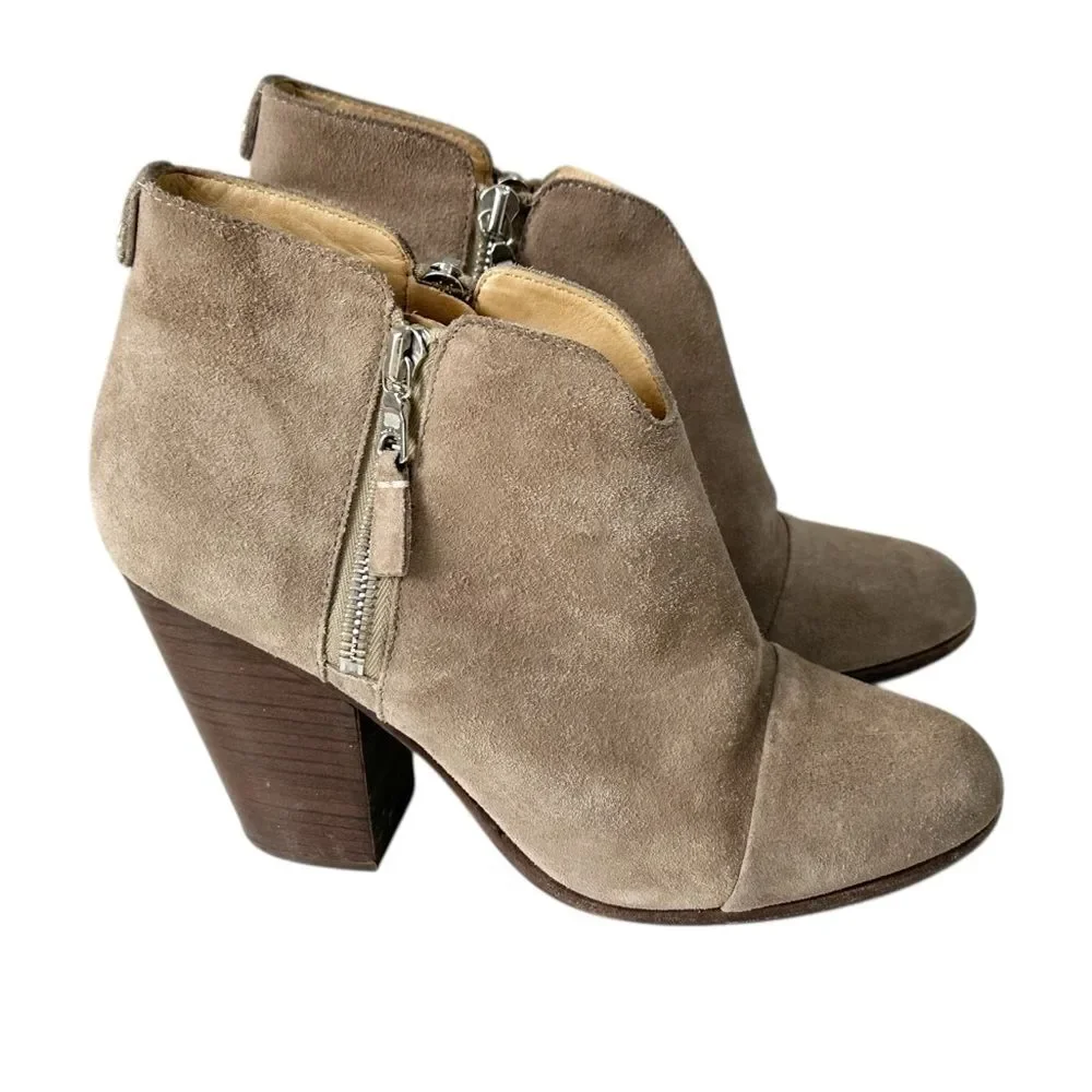 Rag & Bone Tan Suede Bootie Margot Size 38.5/8.5